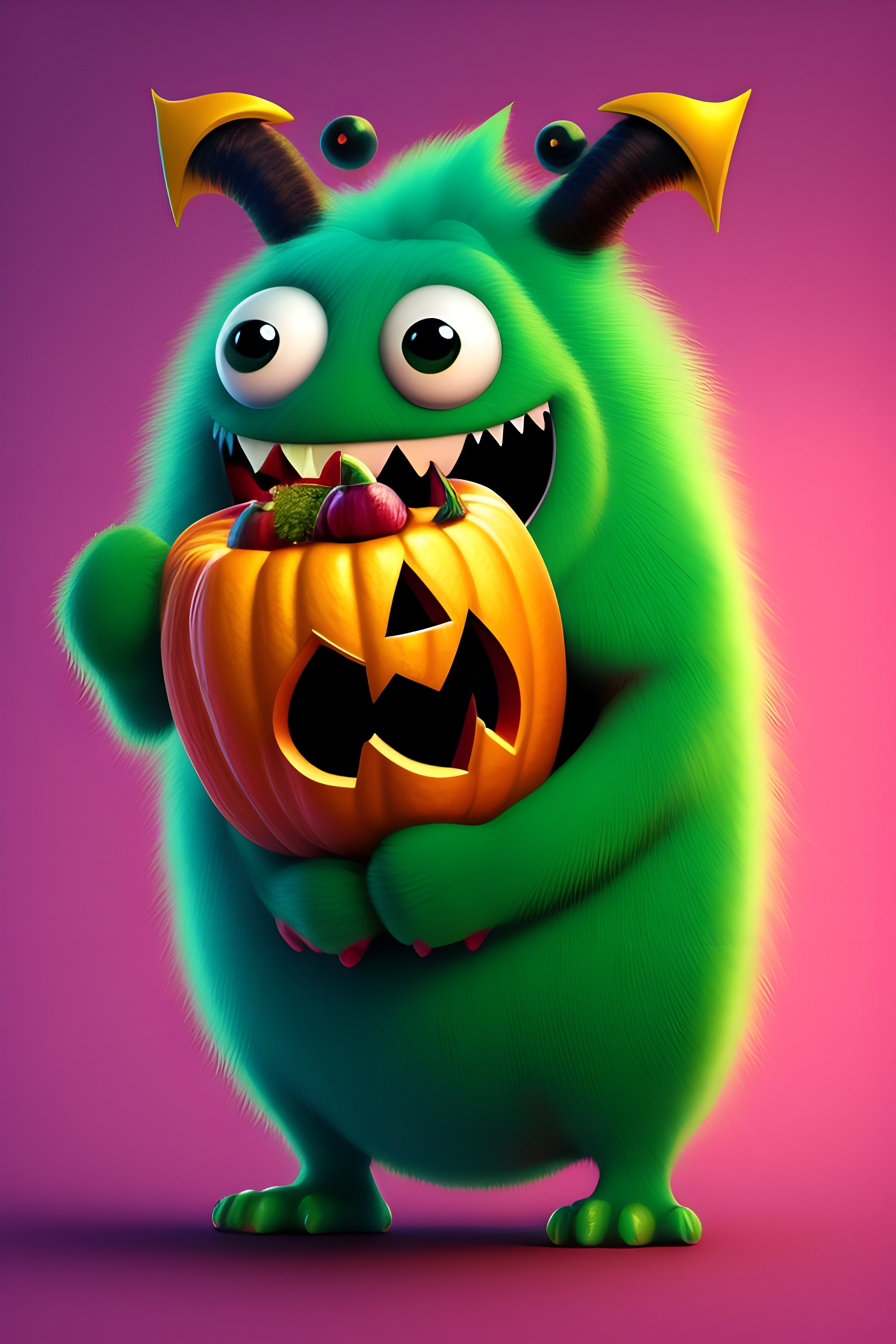 Green Halloween Monster