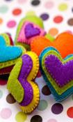 Colorful Hearts  Mobile Phone Wallpaper