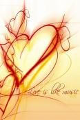 Love Is Like Music  Mobile Phone Wallpaper