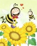 Cute Bees  Mobile Phone Wallpaper