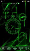 Neon Clock Android Mobile Phone Wallpaper
