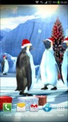 Christmas Edition: Penguins 3D Android Mobile Phone Wallpaper