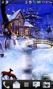Christmas Snowfall QMobile NOIR A10 Wallpaper