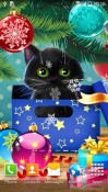 Kitten on Christmas Android Mobile Phone Wallpaper