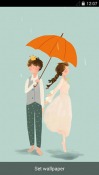 Rainy Romance Android Mobile Phone Wallpaper