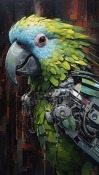 Cyber Parrot Sony Xperia XZ3 Wallpaper