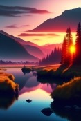Sunset Sony Xperia XZ3 Wallpaper