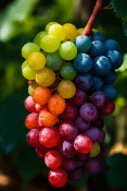 Colorful Grapes  Mobile Phone Wallpaper
