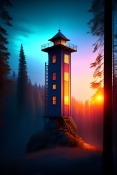 Firewatch Tower  Mobile Phone Wallpaper
