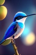 Blue Hummingbird  Mobile Phone Wallpaper