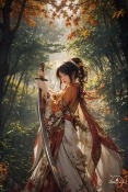 Anime Girl with Sword  Mobile Phone Wallpaper