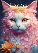 Cute Colorful Cat  Mobile Phone Wallpaper