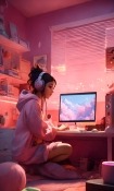Cute Gamer Girl Oppo A7n Wallpaper