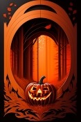 Scary Halloween Pumpkin  Mobile Phone Wallpaper