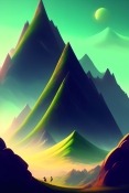 Green Mountains Oppo A74 5G Wallpaper