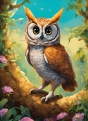 Cute Owl Oppo A77 4G Wallpaper