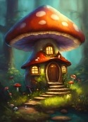 Mushroom House Oppo A15 Wallpaper
