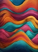 Colored Waves Motorola One Macro Wallpaper