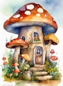 Mushroom House Samsung Galaxy S21 Ultra 5G Wallpaper