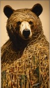Bear Made By Straw  Mobile Phone Wallpaper