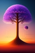 Purple Tree Nokia 105+ (2022) Wallpaper