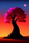 Indigo Tree  Mobile Phone Wallpaper
