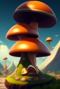 Mushroom House Oppo A74 5G Wallpaper