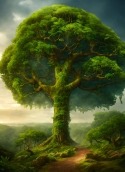 Green Tree ZTE nubia X 5G Wallpaper