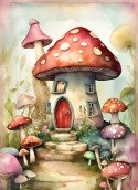 Mushroom House Lenovo M10 Plus Wallpaper