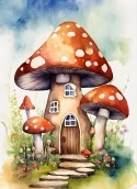 Mushroom House QMobile Smart View Max Wallpaper
