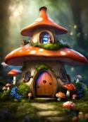 Mushroom House Amazon Fire HD 10 (2021) Wallpaper