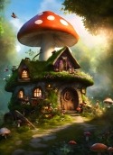 Mushroom House Micromax A75 Wallpaper