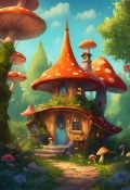 Mushroom House Karbonn A4 Wallpaper