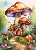 Mushroom House Motorola XT319 Wallpaper