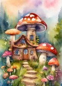 Mushroom House  Mobile Phone Wallpaper