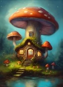 Mushroom House HTC Desire U Wallpaper