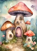 Mushroom House Micromax Viva A72 Wallpaper