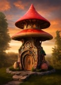 Mushroom House Samsung Galaxy Y Duos Wallpaper