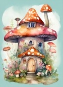 Mushroom House Samsung Galaxy Tab 8.9 4G P7320T Wallpaper
