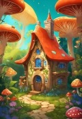 Mushroom House Honor Tablet X7 Wallpaper