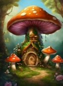 Mushroom House OnePlus Pad Go Wallpaper