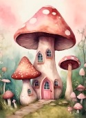 Mushroom House HTC U20 5G Wallpaper