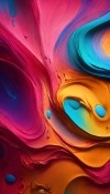 Colorful Paint HTC Exodus 1 Wallpaper