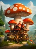 Mushroom House HTC Wildfire E Wallpaper