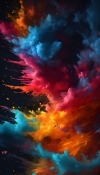 Abstract Color Splash Samsung Galaxy A40 Wallpaper
