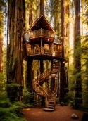 Tree House Oppo Find X3 Wallpaper