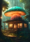 Mushroom House Motorola One Zoom Wallpaper