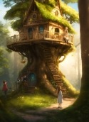 Tree House Vivo Y02s Wallpaper