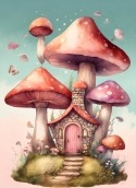 Mushroom House HTC P3400 Wallpaper