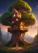 Tree House Unnecto Drone Wallpaper